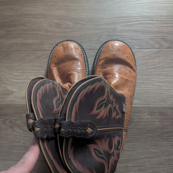 Justin | Gypsy Western Boot In Ostrich - Picture 4 of 8